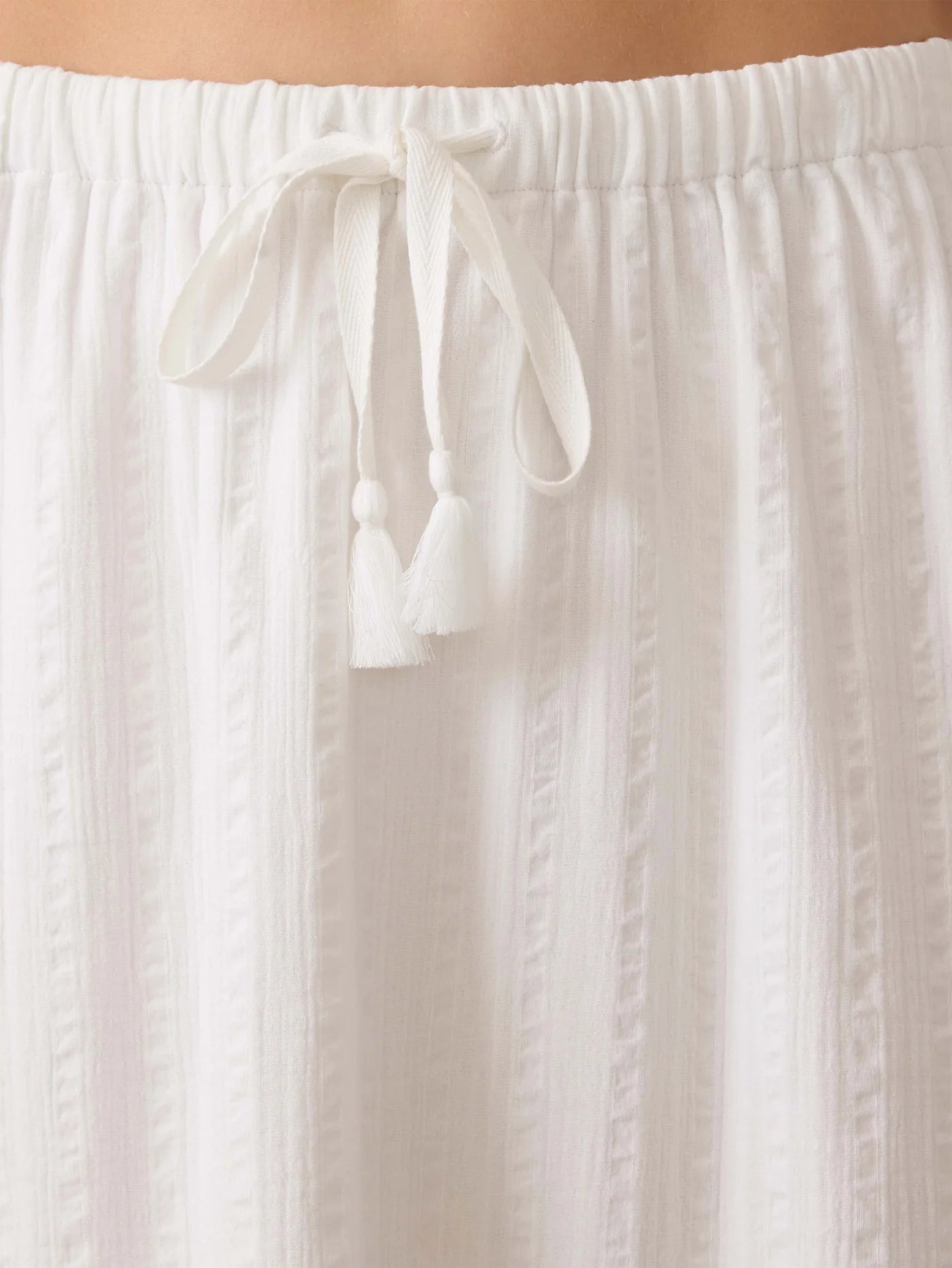 ALLEN-Dune Cotton Gauze Rees Skirt - White
