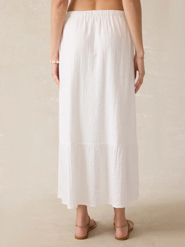 ALLEN-Dune Cotton Gauze Rees Skirt - White