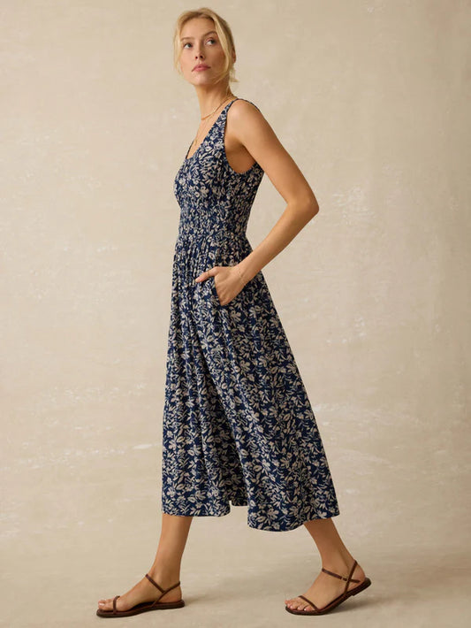 ALLEN-Dress - Juniper Ikat Floral