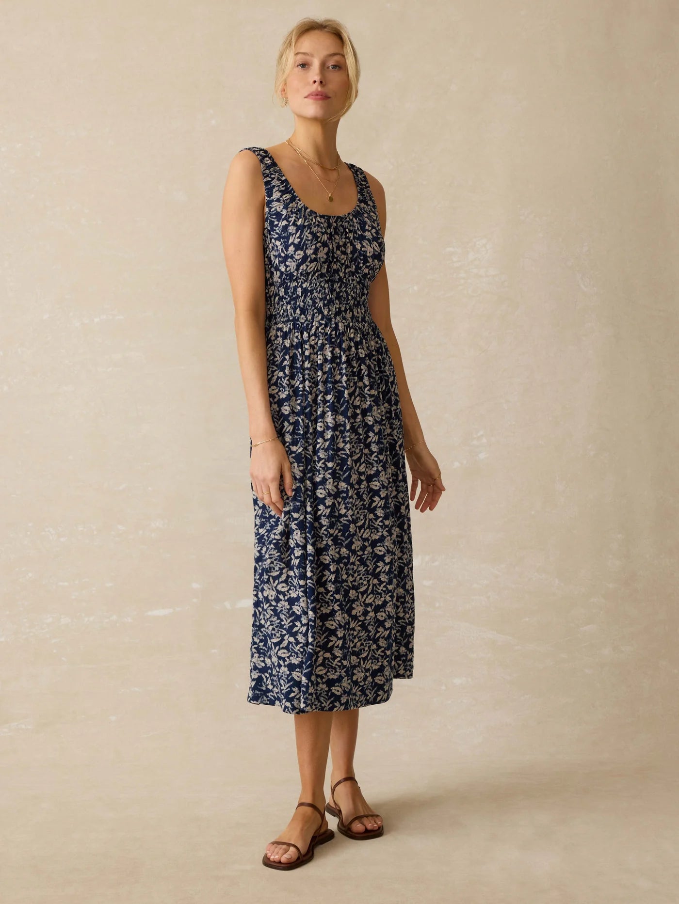 ALLEN-Dress - Juniper Ikat Floral