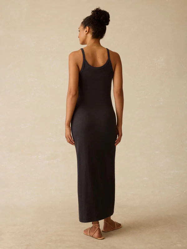 ALLEN-Slub Tank Dress - Washed Black