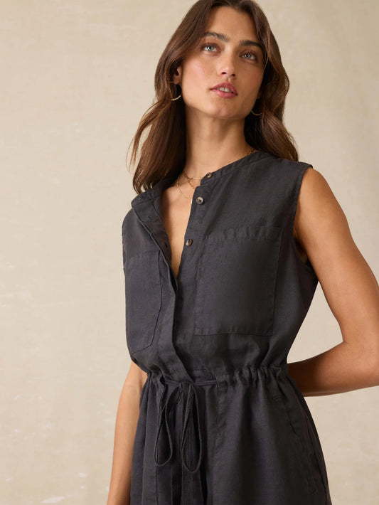 ALLEN-Romper - Washed Black